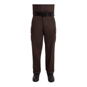 Blauer Pants Men 38 Chocolate Brown Side Pocket Rayon Cargo Uniform Unhemmed P15